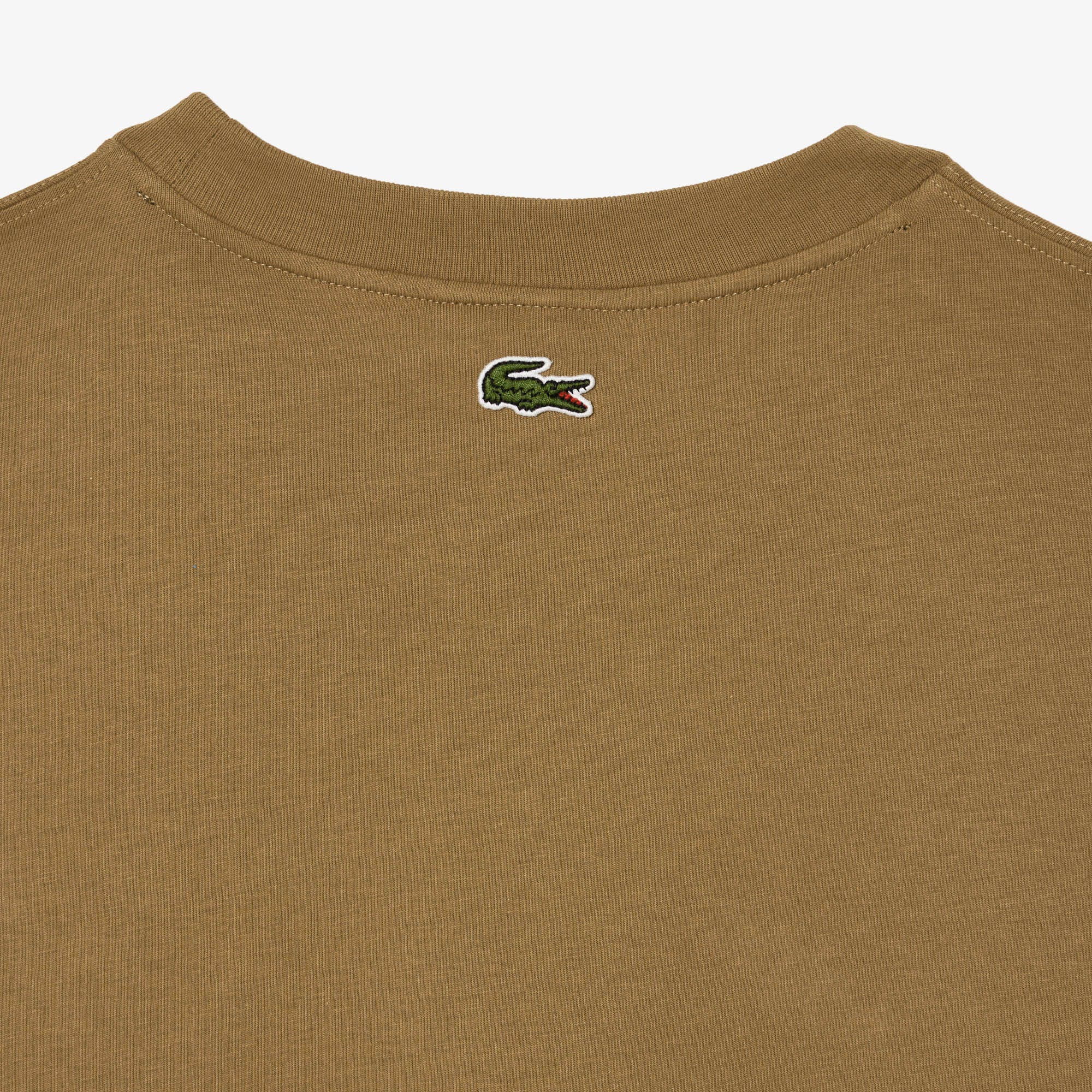 Men's Lacoste Round Neck Loose Fit Crocodile Print T-shirt