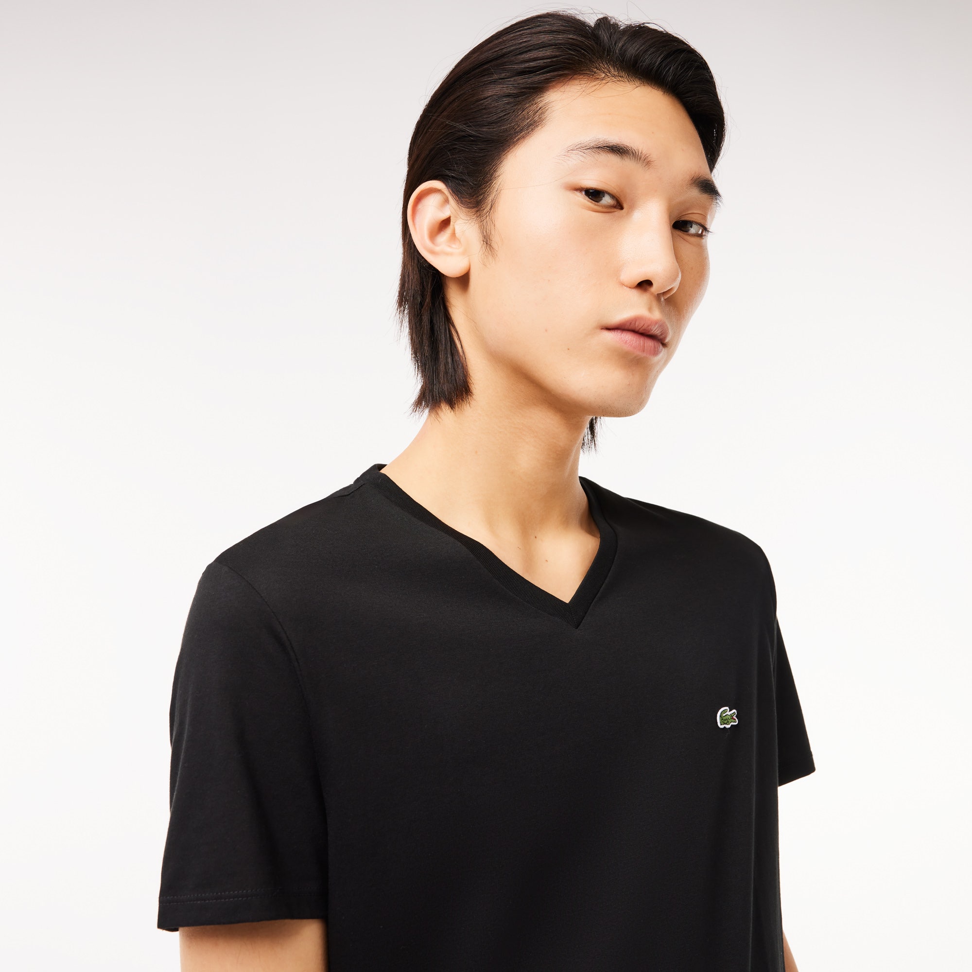 Lightweight Cotton Pima V Neck T-shirt