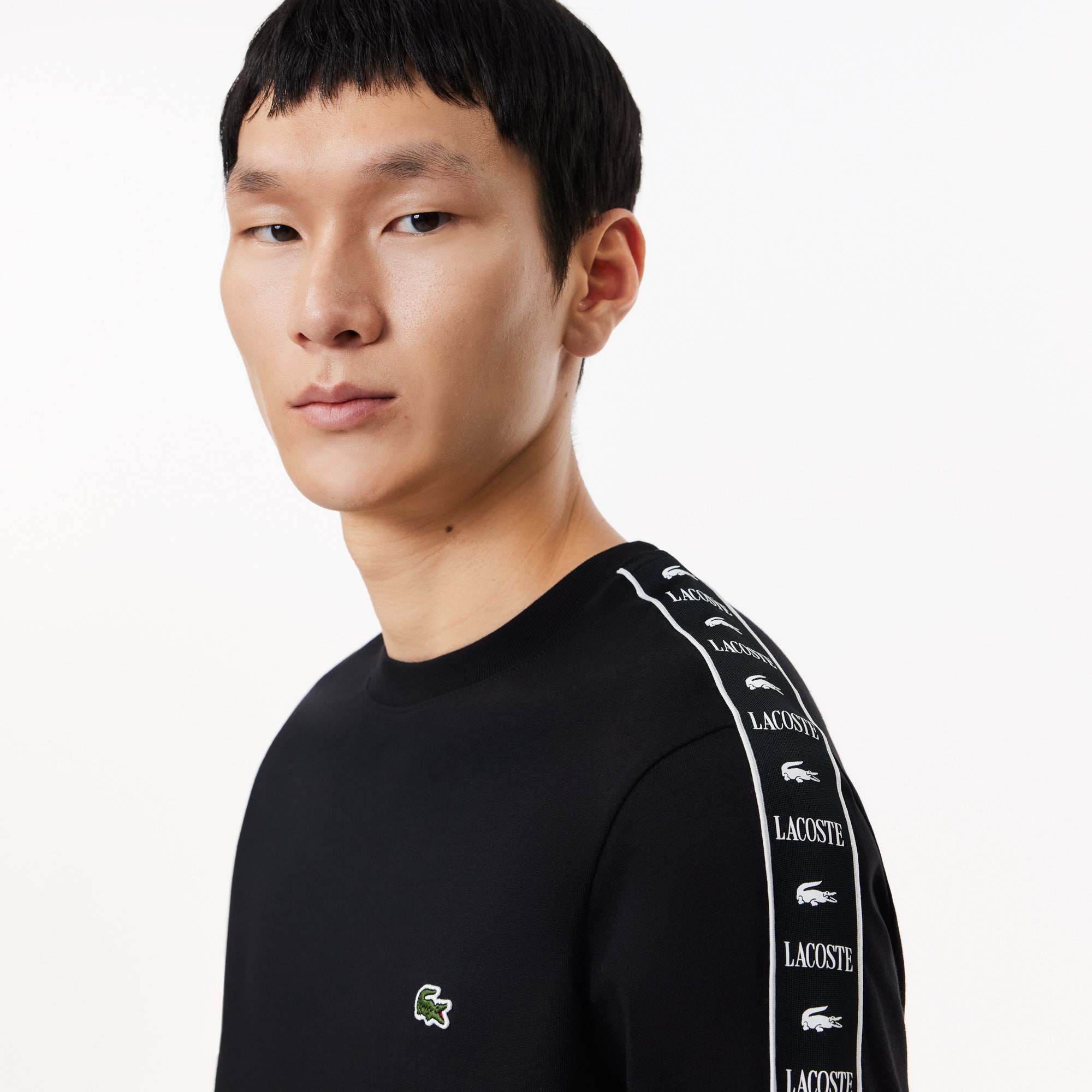 Logo Stripe Cotton T-shirt