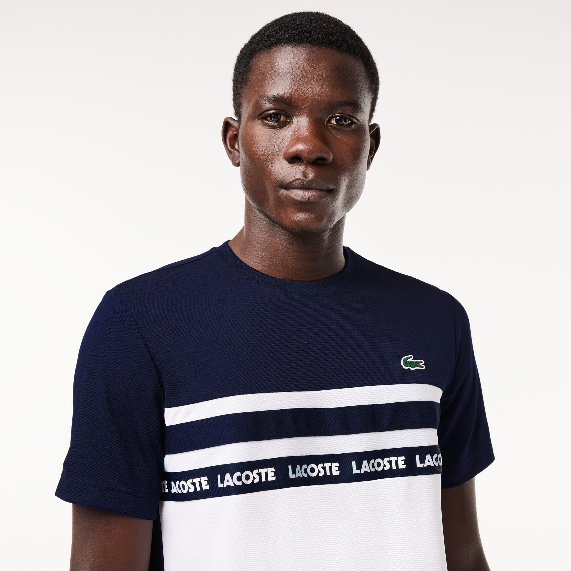 Ultra-Dry Logo Stripe Pique Tennis T-shirt
