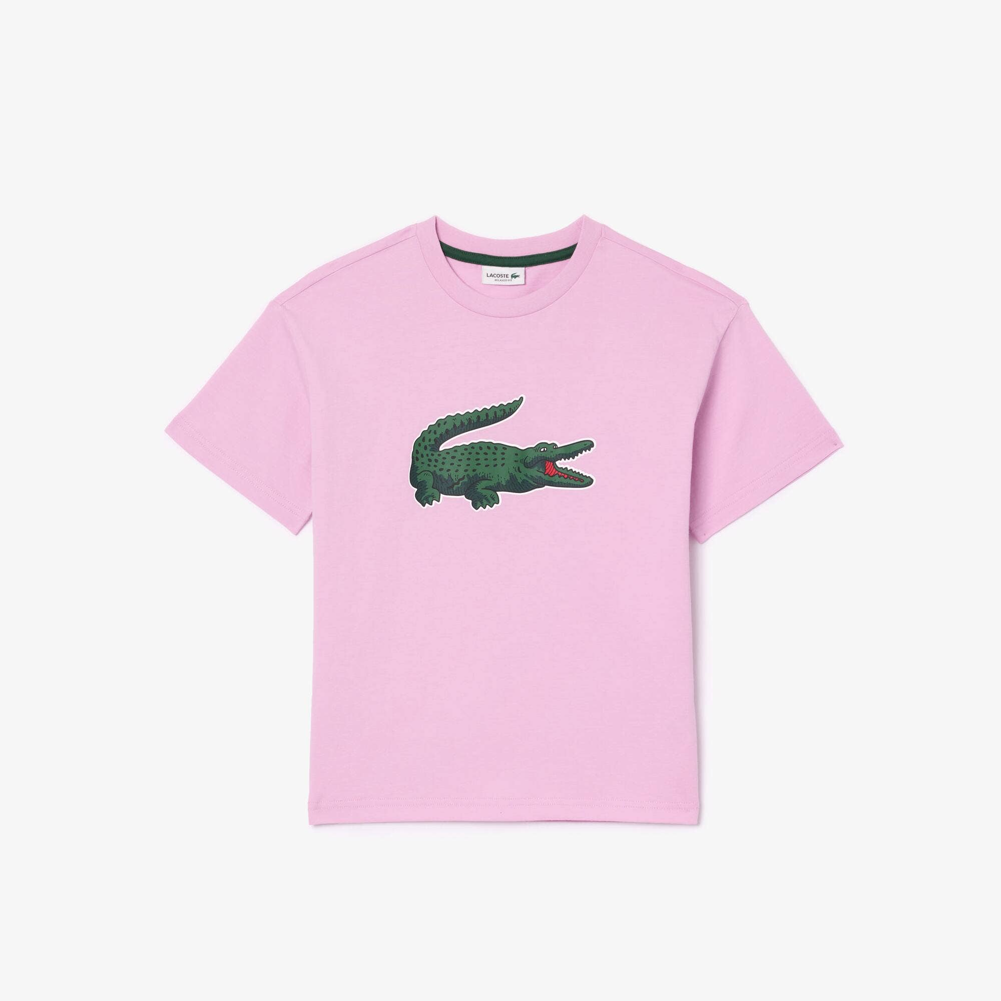 Crocodile Print Cotton T-shirt