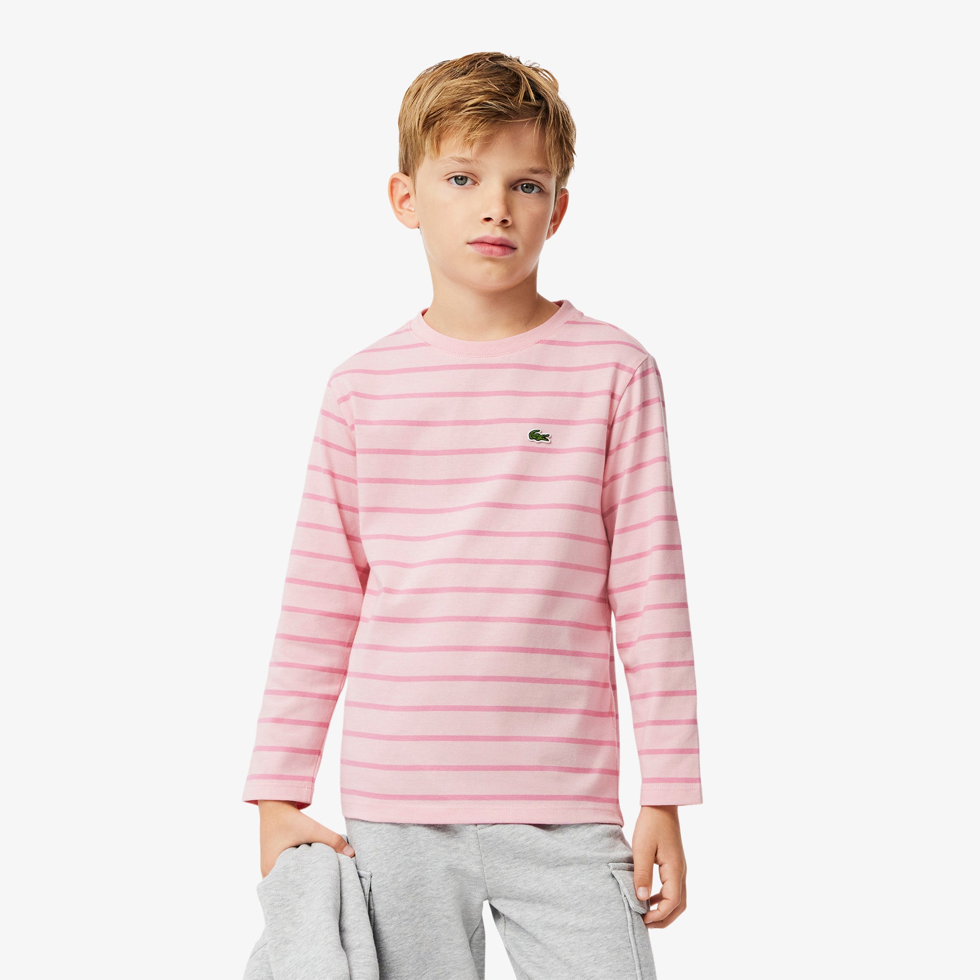 Long Sleeved Striped Heavy Cotton T-shirt