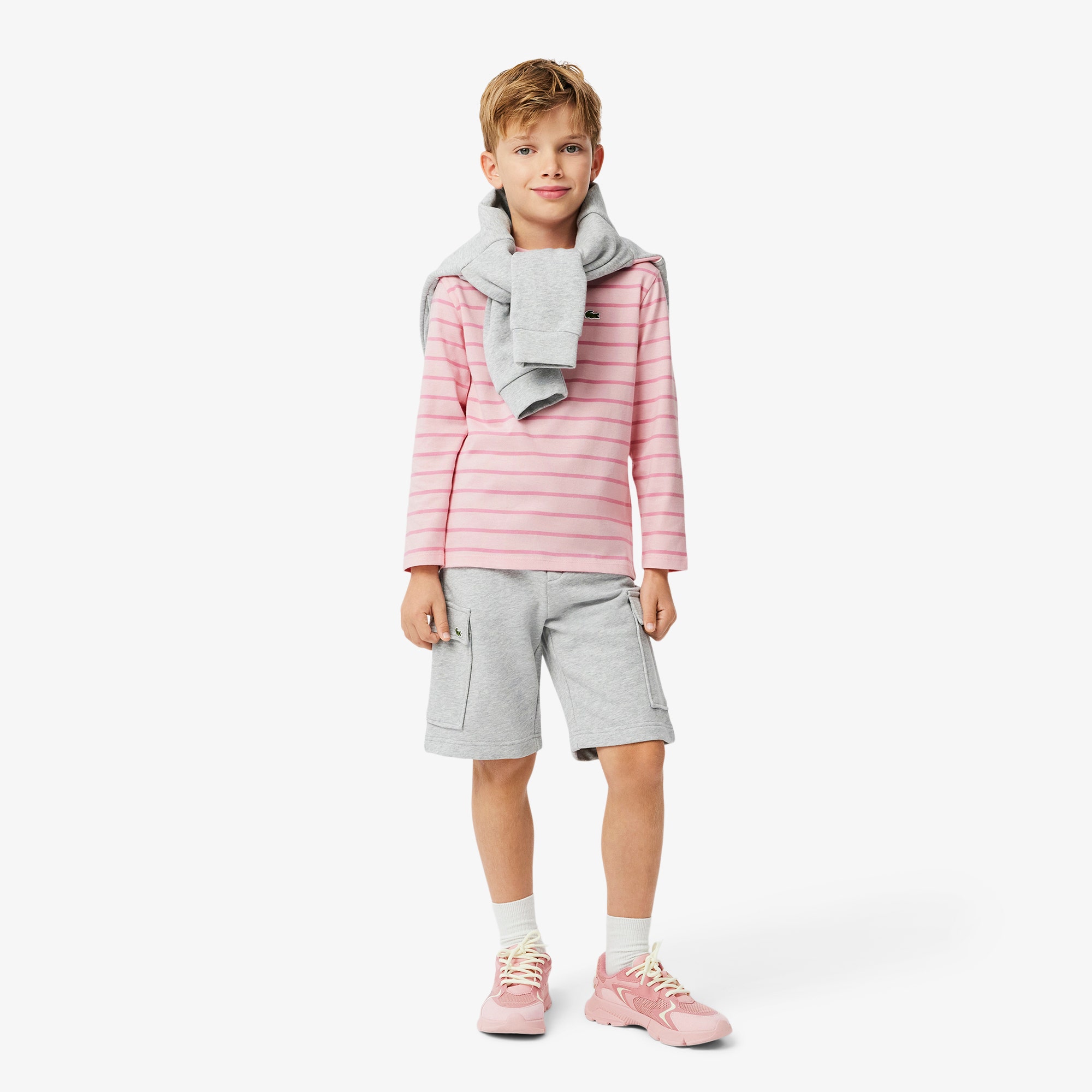 Long Sleeved Striped Heavy Cotton T-shirt
