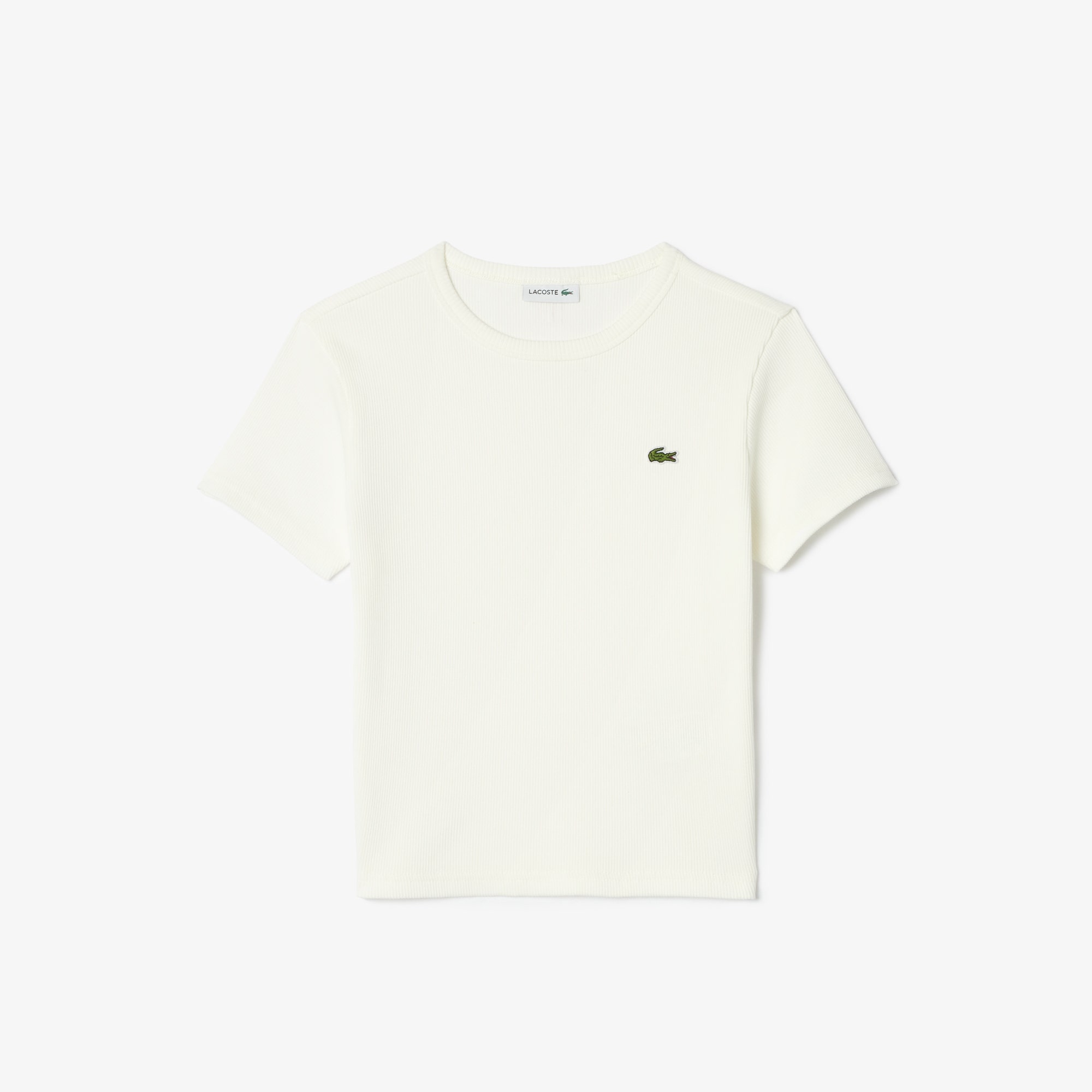 Ribbed Cotton Crew Neck T-shirt