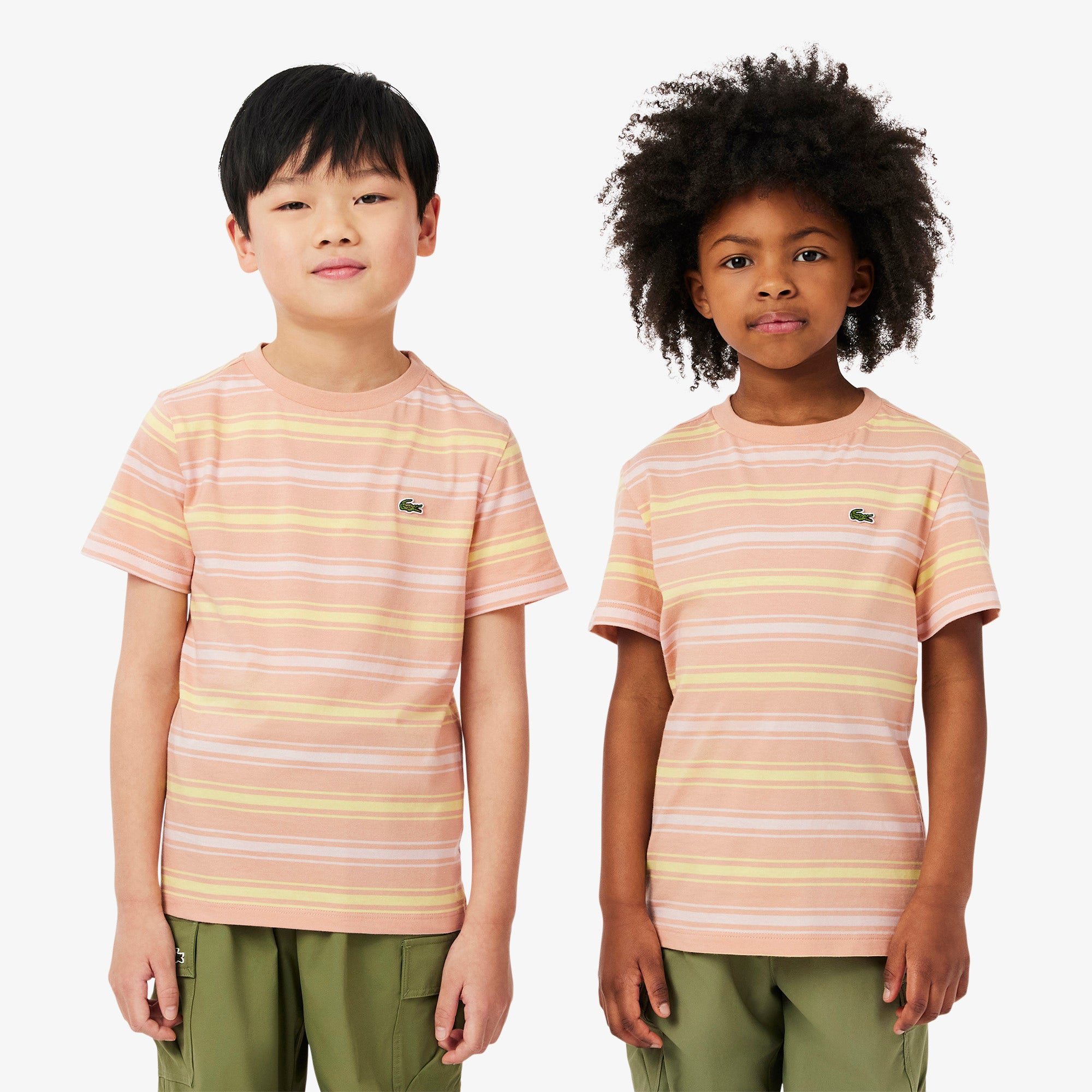 Contrast Stripe Cotton T-shirt