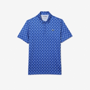 Men's Lacoste Golf Printed Recycled Polyester Polo Shirt