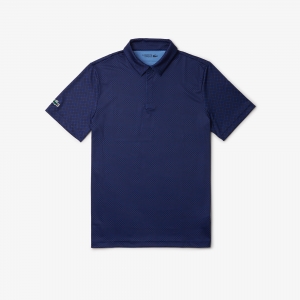 Ultra-Dry Anti-UV Mini Print Golf Polo Shirt  