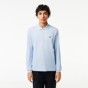 Original L.12.12 Long Sleeve Heathered Cotton Polo Shirt 