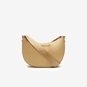 Women's Lacoste Contrast Branding Halfmoon Bag 