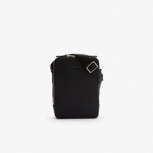 Unisex Chantaco Matte Stitched Leather Vertical Camera Bag
