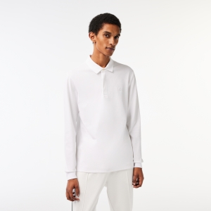 Smart Paris long sleeve stretch cotton Polo Shirt