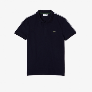 Men's Lacoste Logo Stripe Pique Polo Shirt