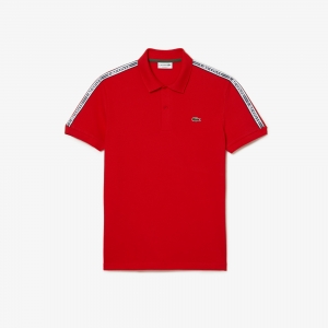 Men's Lacoste Logo Stripe Pique Polo Shirt