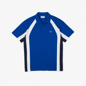 Men's Lacoste Cotton Mini-Pique Colourblock Polo Shirt