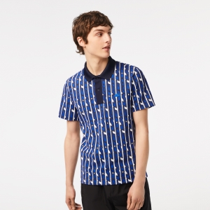 The Lacoste Movement Polo Shirt Two-Tone Printed