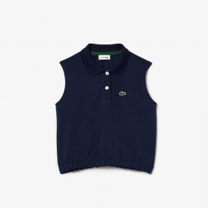 Girls’ Lacoste Cotton Piqué Sleeveless Polo Shirt