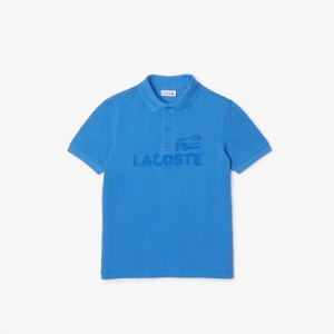 Boy's Lacoste Organic Cotton Branded Polo Shirt