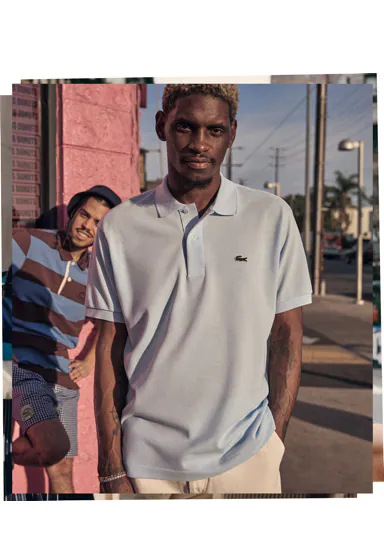 classic sky blue polo shirt on rapper A$AP Nast